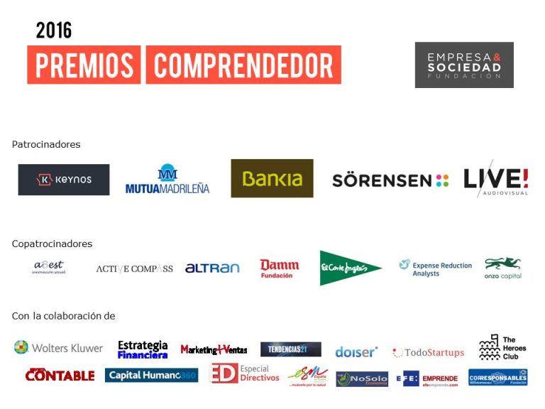 104 candidaturas optan a los Premios Comprendedor 2016